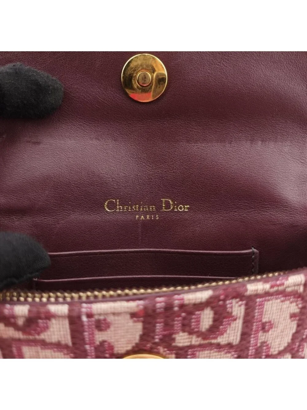 Dior Saddle Red Jacquard Shoulder Bag